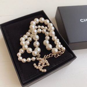 Authentic Chanel Multi-Strand Pearl Bracelet